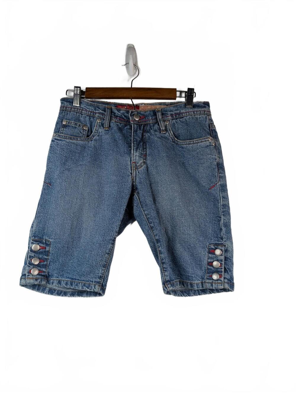 Farm Girl Y2K 'Sadie' Side-Button Denim Shorts, Size 6